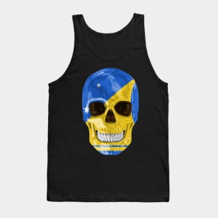 Tokelau Flag Skull - Gift for Tokelaun With Roots From Tokelau Tank Top